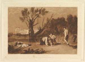 Fiatal horgászok Liber Studiorum, VII. rész, 32. tábla, 1811. június 1. alkotó: Joseph Mallord William Turner