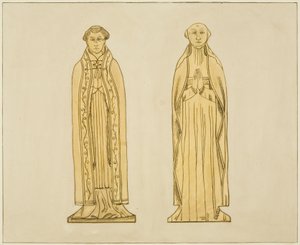 Sárgaréz a Temple Churchben (akvarell papíron) alkotó: Joseph Manning