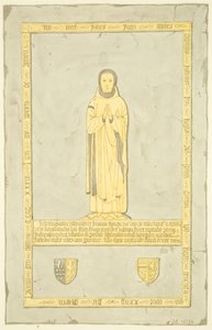 Sir John Inyn sárgaréz a St Mary Redcliffe-ben (akvarell papíron) alkotó: Joseph Manning