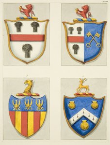 Címerek a Krisztus-templomban (akvarell papíron) alkotó: Joseph Manning