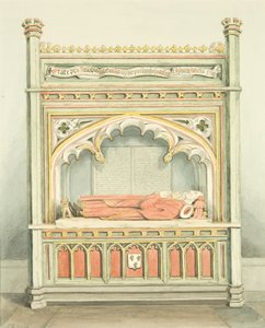 William Canynges emlékműve a St Mary Redcliffe-ben (akvarell papíron)