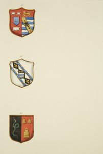 Monumentális címerek a Szent Ágoston-templomban (akvarell, papír) alkotó: Joseph Manning