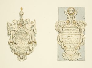 Emlékművek a Szent Fülöpben (ceruza és akvarell papíron) alkotó: Joseph Manning