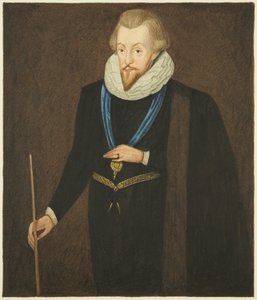Robert Cecil, Salisbury grófjának portréja a tanácsházban (akvarell papíron) alkotó: Joseph Manning