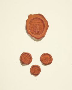 A Szent Péter Kórház pecsétjei (akvarell, papír) alkotó: Joseph Manning