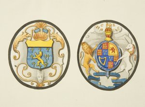 Ólomüveg a Szent János-templom egyik északi ablakában (akvarell papíron) alkotó: Joseph Manning