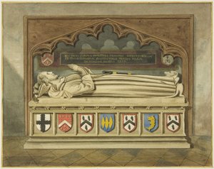 Walter Frampton sírja a Szent János-templomban (akvarell papíron) alkotó: Joseph Manning