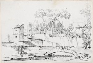Kilátás a Villa Borghese Pratóra alkotó: Joseph Marie Vien