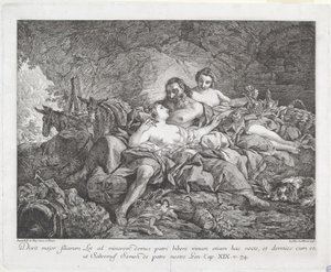 Lót és lányai alkotó: Joseph Marie Vien after Jean François de Troy