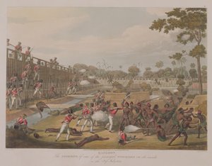 Rangoon: George Hunt metszete, 1825 (aquatinta), 15. tábla a "Rangoon Views" című kiadványból (15. tábla).