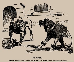 Nincs Harc. Rajzfilm a Fashoda-incidensről, 1898. alkotó: Joseph Morewood Staniforth