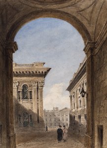 Canterbury Gate és Christ Church Quad, Oxford, 1833 (wc papíron)
