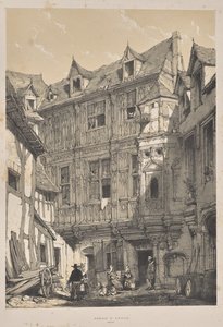 A középkori építészet: Abbaye St. Amand, Rouen alkotó: Joseph Nash