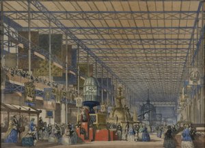 „Dickinson átfogó képei az 1851-es nagy kiállításról”, 1854. A Nagy Kiállítás megnyitója – The British Nave, 1854