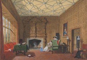Levens, Westmoreland, The Small Drawing Room alkotó: Joseph Nash
