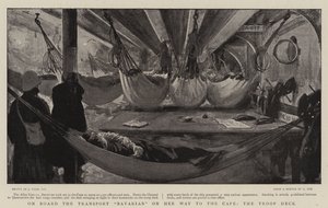 A Transport Bavarian fedélzetén, a Cape felé vezető úton, a csapatfedélzeten alkotó: Joseph Nash