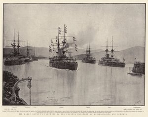 Sir Harry Rawson búcsúja a Channel Squadrontól a parancsnokságának feladásáról alkotó: Joseph Nash