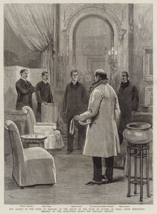 Orléans hercegének letartóztatása a párizsi Luynes herceg házában, miután bemutatkozott a katonai szolgálat toborzó irodájában