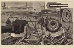 A 38 tonnás fegyver kipukkanása a HMS Thunderer fedélzetén