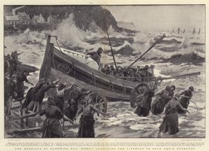 A Runswick-öböl hősnői, a nők, akik vízre bocsátják a mentőcsónakot, hogy megmentsék férjüket
