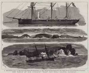 A HM Gunboat Wasp roncsa a Donegal állambeli Tory szigetén