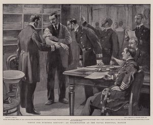 Alkalmatlan további szolgálatra, vizsgálat a haditengerészeti kórházban, Haslar alkotó: Joseph Nash