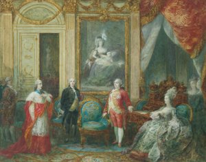 XVI. Lajos és felesége, Marie Antoinette bíborost kap