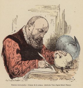 A tudomány szeretete (színes metszet) alkotó: Joseph Nicolas (after) Robert Fleury