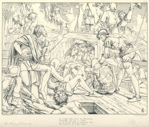 Illusztráció: Coleridge Rime of The Ancient Mariner (metszet)