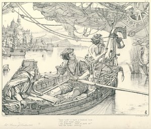 Illusztráció: Coleridge Rime of The Ancient Mariner (metszet)
