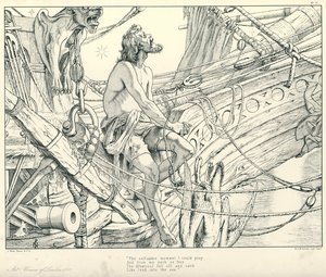Illusztráció: Coleridge Rime of The Ancient Mariner (metszet)