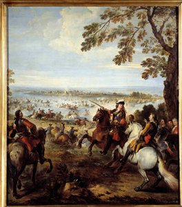 XIV. Lajos armee (1638-1715) Rajna átjárása, Joseph Parrocel (1646-1704) Tholhuis-festménye V. 2,34x1,64 m