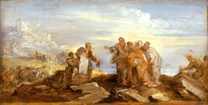 Jelenet az ókori történelemből, 1680-90 körül (olaj, papír, vászon)