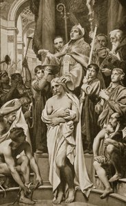 Clovis keresztsége, Rheims, i.sz. 496, illusztráció a Hutchinson