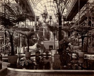 A londoni Kristálypalota: az északi kereszthajó belseje, 1870 körül (f/w fotó)