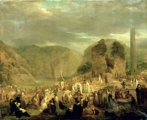 Minden lélek” napja a glendalough-i templomkertben alkotó: Joseph Peacock