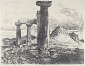Acro, Corinth Korinthosból, 1913. alkotó: Joseph Pennell