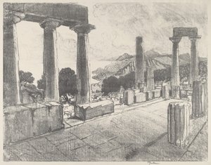 Aegina, A Fekete-erdő, 1913. alkotó: Joseph Pennell