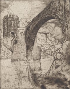 Alcantara híd íve, 1904. alkotó: Joseph Pennell