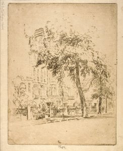 Nagy fa--Cheyne Walk alkotó: Joseph Pennell