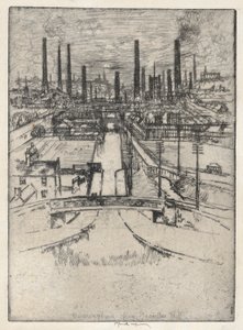 Birmingham a Granlley Hillből alkotó: Joseph Pennell
