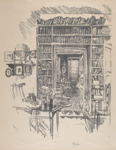 Dr. Wister könyvtárszobája alkotó: Joseph Pennell