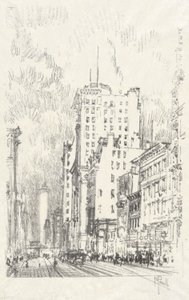 Broadway Above 23rd Street, 11. az Iconophile Club kollekcióban alkotó: Joseph Pennell