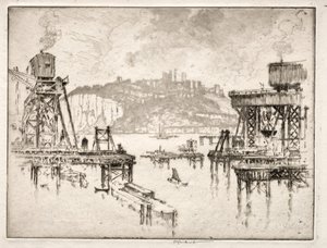 Doveri móló építése alkotó: Joseph Pennell