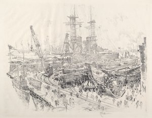 Tengeralattjáró üldözők építése alkotó: Joseph Pennell