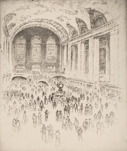 Concourse, Grand Central, New York, 1919. alkotó: Joseph Pennell
