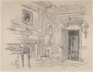 Szalon Clivedenben alkotó: Joseph Pennell