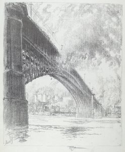 Eads Bridge, St. Louis, 1919. alkotó: Joseph Pennell