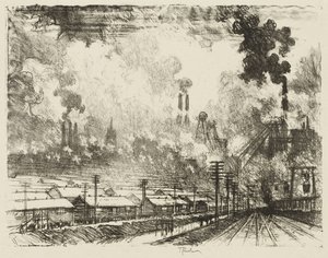 Angol háborús munka: A szénbányák alkotó: Joseph Pennell