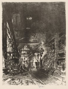 Angol háborús munka: In the Furnaces alkotó: Joseph Pennell